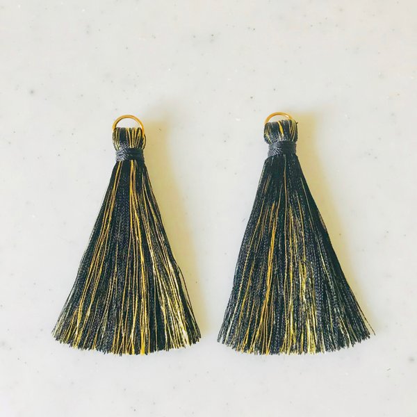 Black Gold 77mm Long Tassel