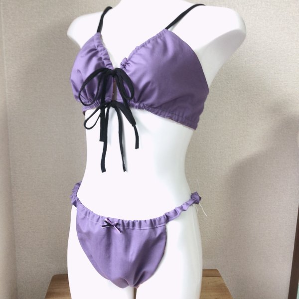 【受注生産】あったかネルのリラックスショーツとリラックスブラのセット[purple x 和柄ネル] HSB0011-S2105PU