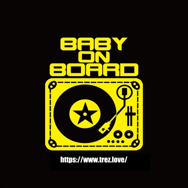 全10色 BABY ON BOARD DJ ターンテーブル ステッカー 