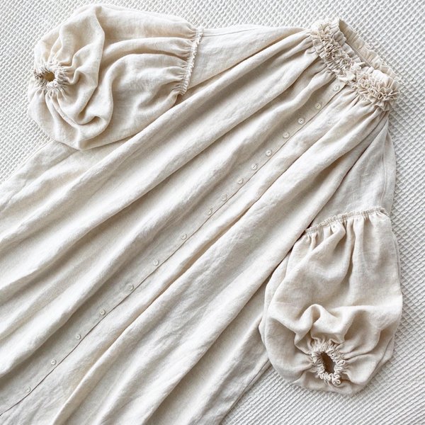 ◯  linen wool vanilla dress ◯ yuka haseyama