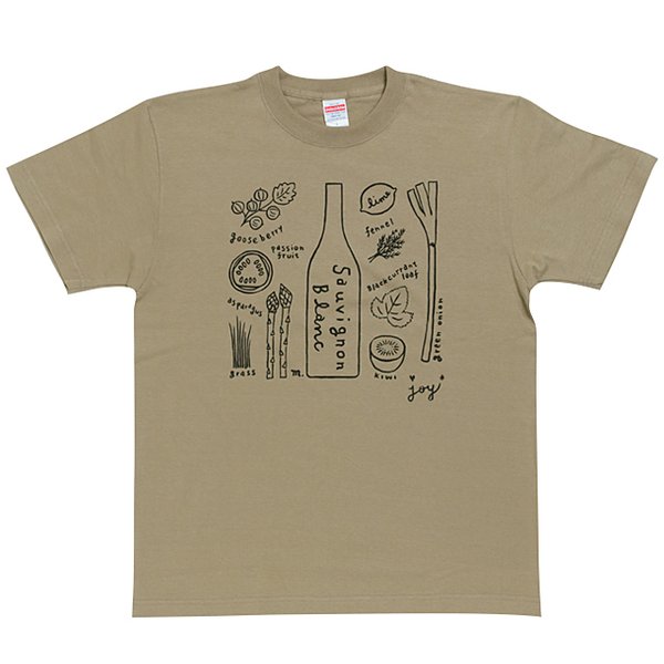 sauvignon blanc Tシャツ（サンドカーキ）Lサイズ