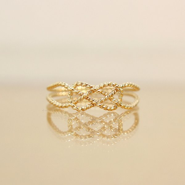 ＊14kgf＊あわじ結び＊リング【金】Awaji knot gold ring