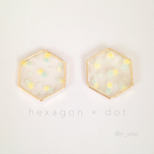 hexagon×dot ピアス/イヤリング