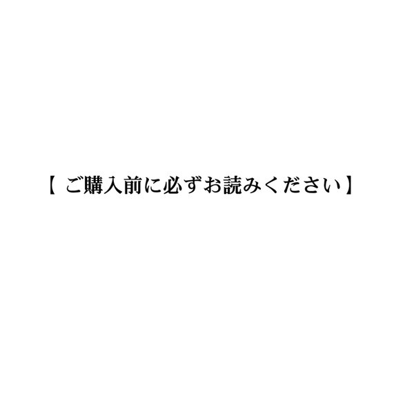 ご購入前にご一読くださいませ