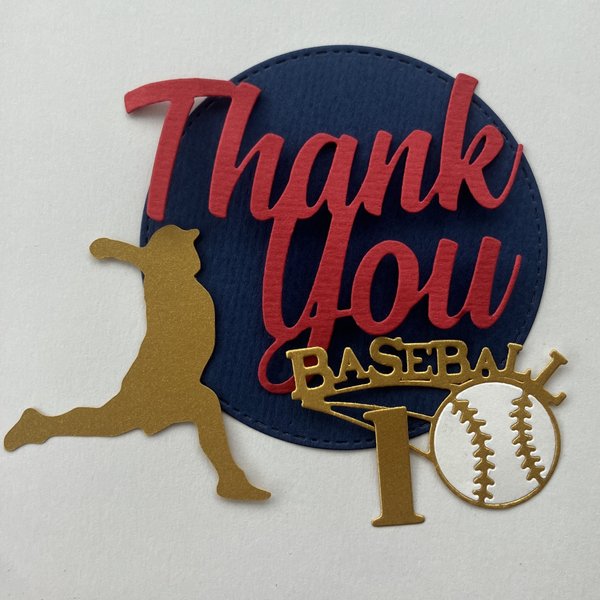 エースへ　少年野球　色紙素材　ベースボールダイカット　ゴールド×ネイビー　野球部色紙　部活色紙