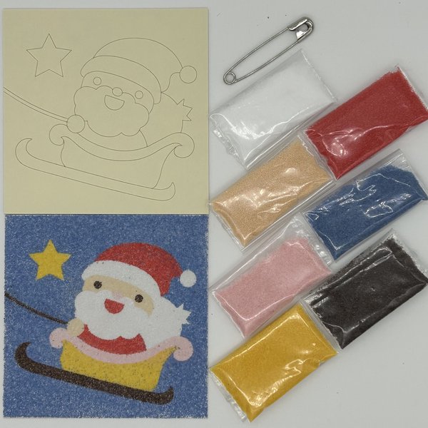 【新発売】キラキラな色砂で作る「サンタクロース砂絵キット」