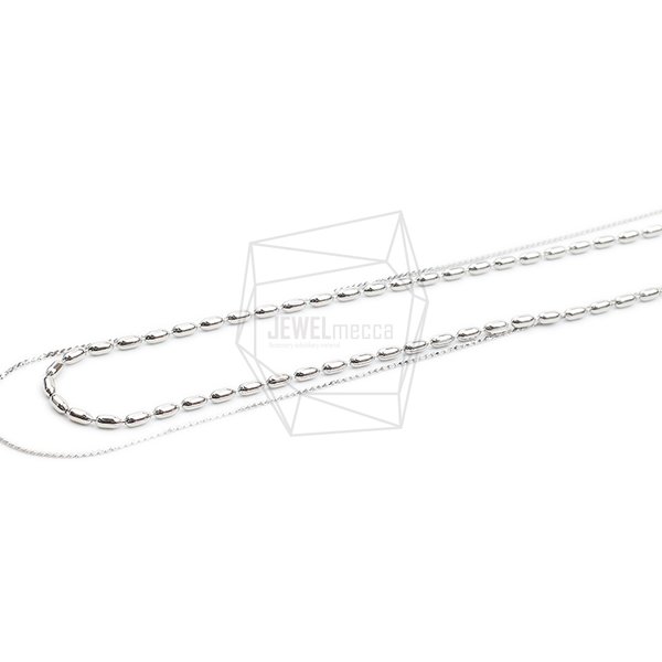 CHN-045-R【1個入り】ダブルネックレスチェーン,Two Chains necklace