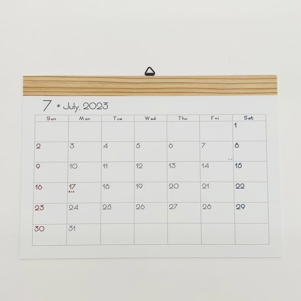 4月上旬発送 NEW!!  ナチュラル カレンダー ＊ 木製　2024 年 シンプル 壁掛け