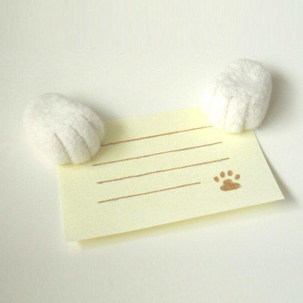 猫の手 マグネット 白セット 羊毛フェルト