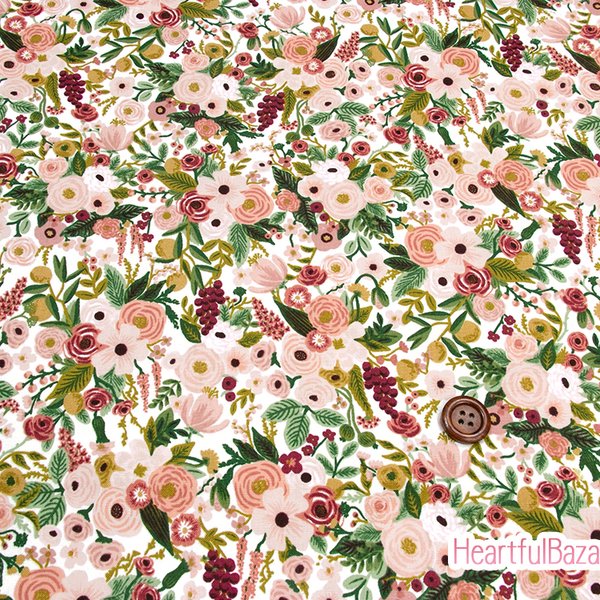 [再入荷]USAコットン(110×50) COTTON+STEEL Garden Party プチガーデン ローズ 生地 布