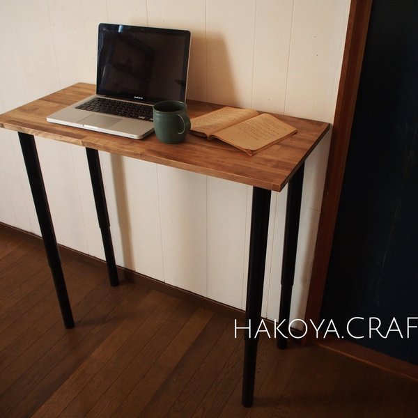 46.Work Desk  90×40 高さ可動式 組立工具不要 アイアン/デスク/机/テーブル