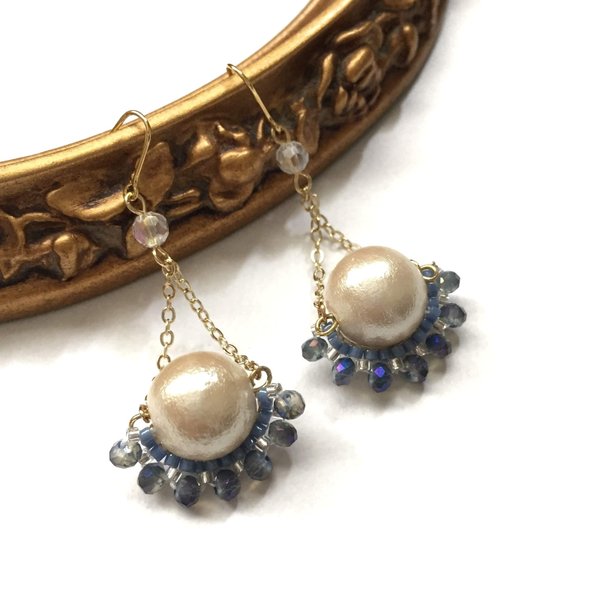 NEW♡cottonpearl × beads（light blue）