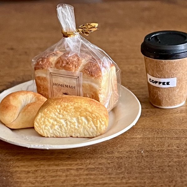 ミニチュアパン　セット　ミニチュアフード② ミニチュア　コーヒー　お皿