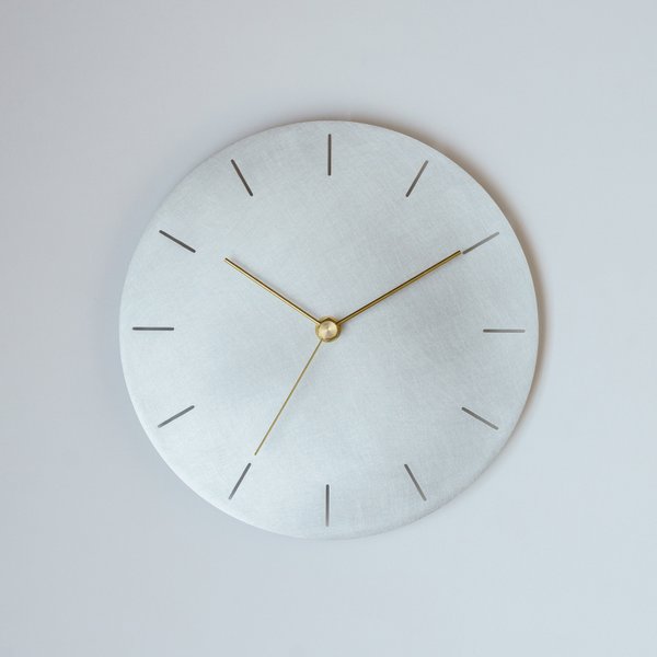 壁掛け時計−タイプ2しるし入り / アルミニウム　minimal wall clock <DISK-type2 sign> / aluminum