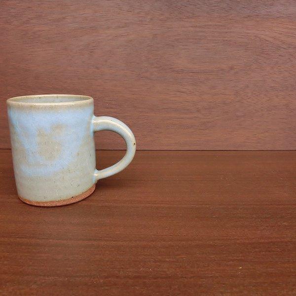 優しい天然灰の釉（青）　mug　安定タイプ 　コーヒーマグ