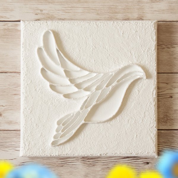 「あおぞらに、はばたく鳩。」＊Canvas sculpture＊