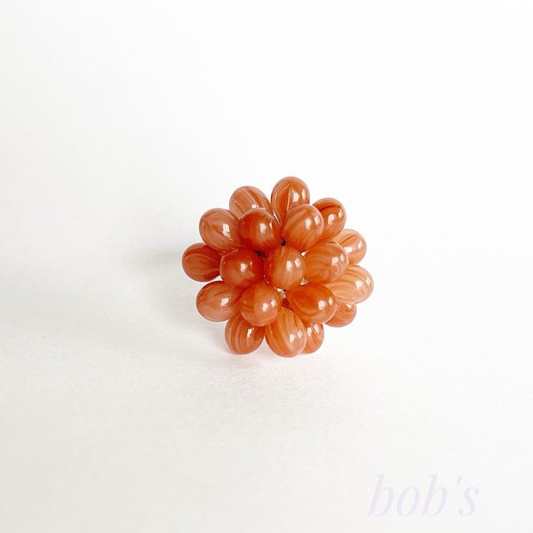 glass beads ring* カーネリアン