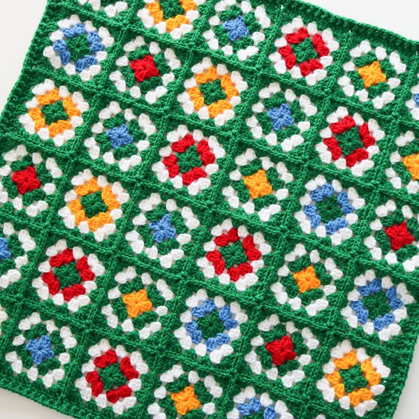 膝掛けサイズ[M]ふじもとさんちのクロシェケット Crochet blanket 01/ クロシェ