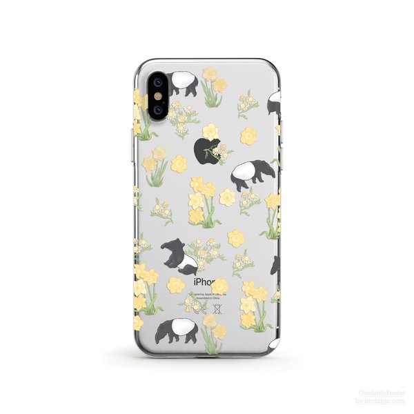 Tapir, Daffodil クリアソフト ケース  [ iPhone5～iPhone14/ 14 Plus/ 14 Pro/ 14 Pro Max & Samsung ]