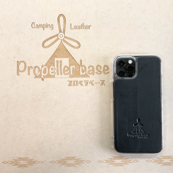 iPhoneケース（13・13Pro・13mini・12・12Pro・12mini）　国産サドルレザー　ブラック