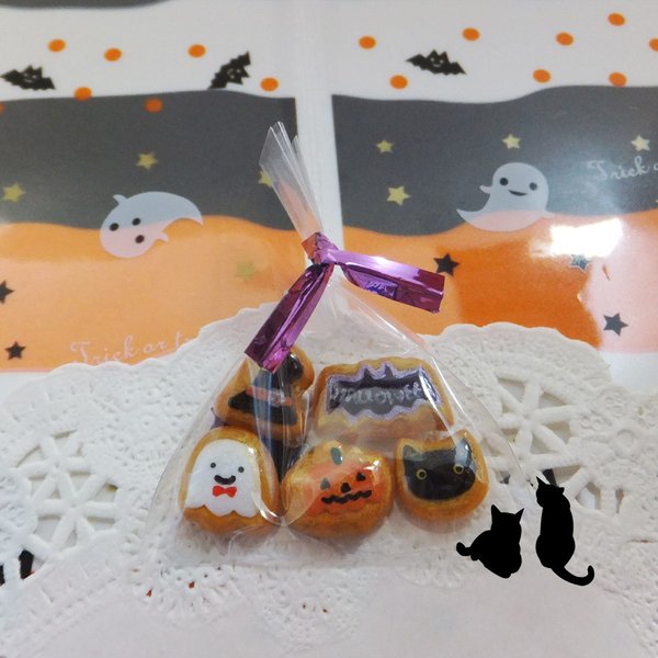 送料無料　再販　ミニチュアフードのハロウィンクッキー(小）