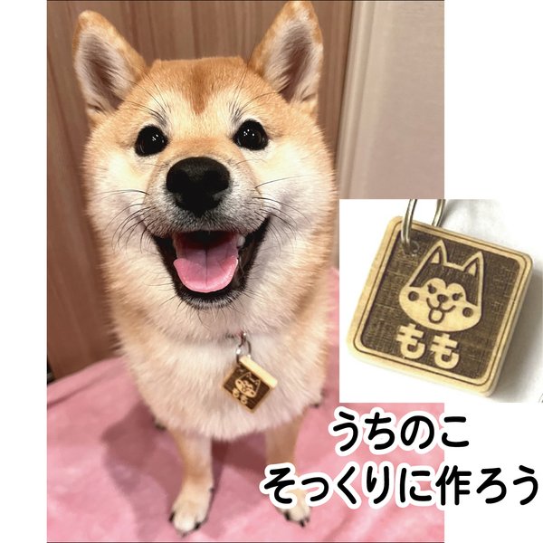 柴犬★桧の迷子札　