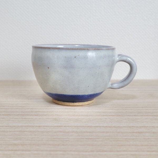 ころりんマグカップ(白×青)