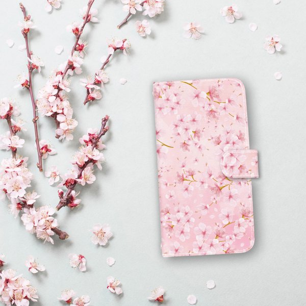 特集掲載★『満開の桜』♬スマホケース iPhone/android 手帳型ケース 春 お花見 サクラ 桜 花柄 おしゃれ 人気 Galaxy Cherry Blossom Japandi