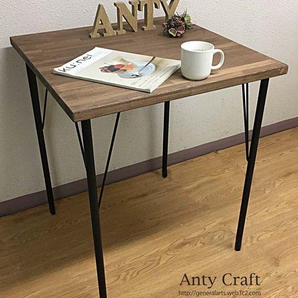 【NEW】鉄脚テーブル カフェテーブル アイアン家具 完成品（60.5×60.5cm）   UN/BK 完成品