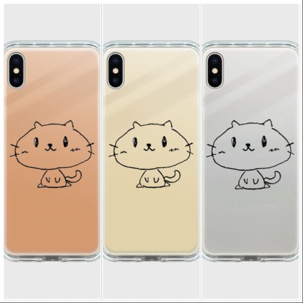 子猫さんのiPhoneXミラーケース（ピンク・ゴールド・シルバー）