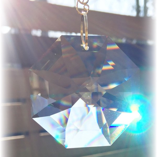 『光への導き』 八角形４０mmと水晶【サンキャッチャー】