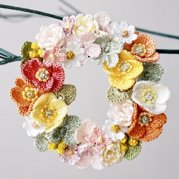 poppy wreath【brooch】／ポピーのリースブローチ