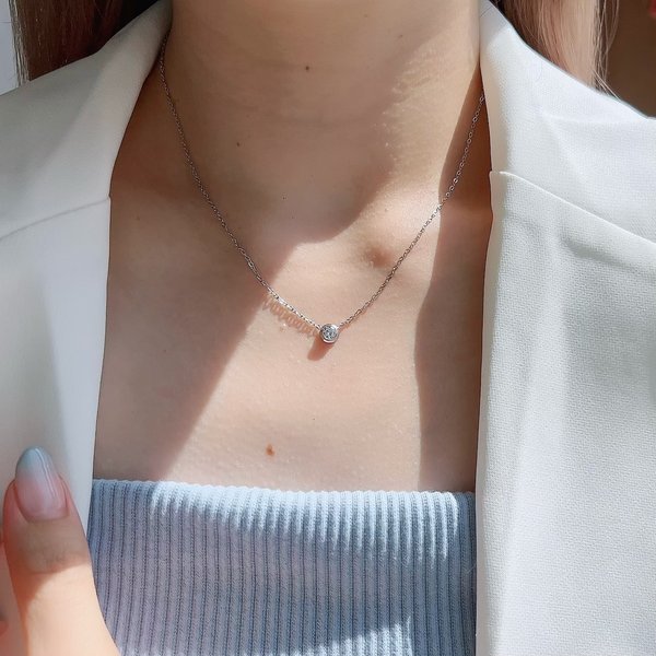 cubic zirconia necklace                  錆びない　金アレ対応　アクセサリー　ネックレス