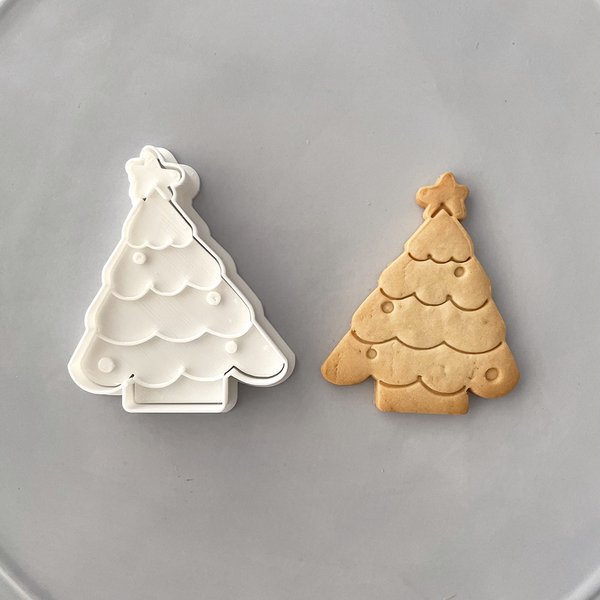 【クリスマス】ツリー　クッキー型（スタンプ付き）