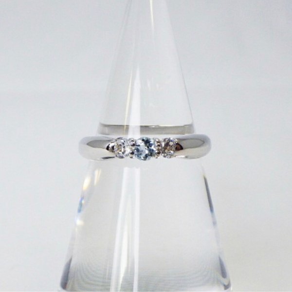 ❤︎天然アクアマリン&ダイヤモンド リング❤︎指輪 パワーストーン