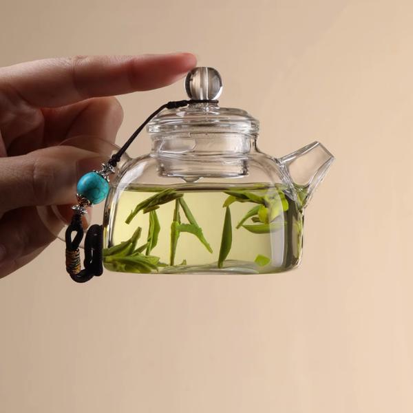  小物 細工 ガラス  お茶ポット 透明