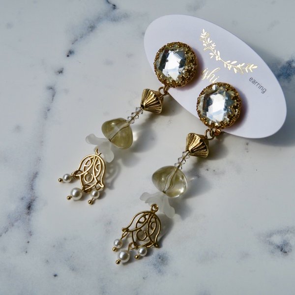 Paris Vintage button earrings 