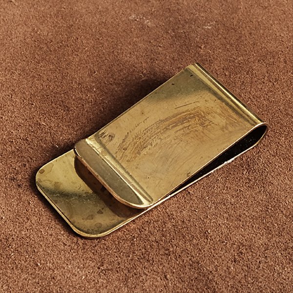 真鍮製 マネークリップ（小） ブラス ゴールド 札ばさみ 札入れ 財布 コインケース ミニウォレット シンプル メンズ