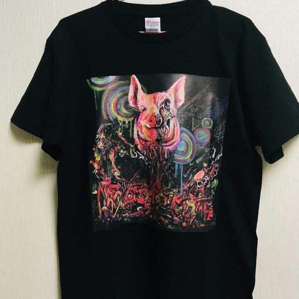 大きめプリント!ぶたTシャツ