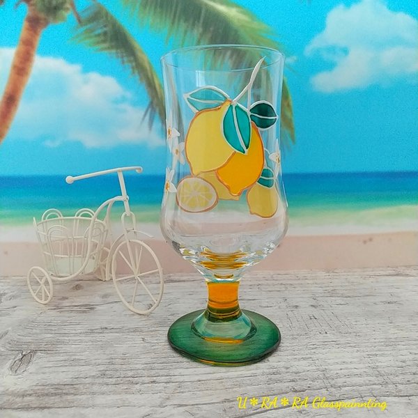 【レモネード🍋 Summer】フロートグラス   手描き #昭和レトロ ラッピングサービス #喫茶店