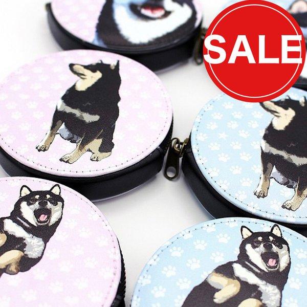 【75%値下げSALE】柴犬丸型コインケース・マルチケース