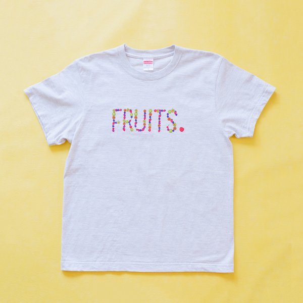 フルーツで書いたFRUITSロゴT《5 colors》S〜3XL