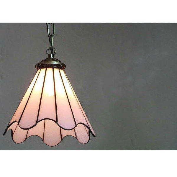 ステンドグラス ランプ 照明「Pure flare（ピュア フレア）ピンク」