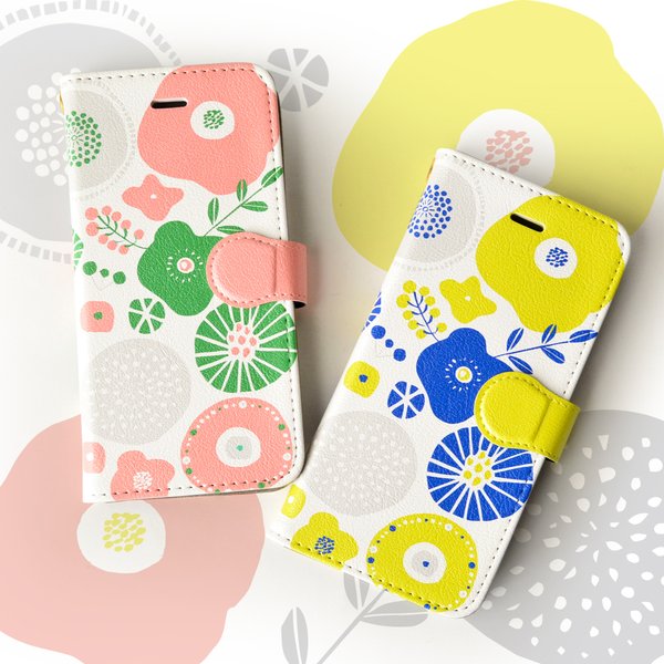 【iphone15対応】北欧spring/summer_iphone手帳型ケース