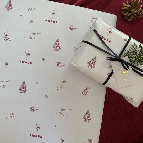 クリスマス ラッピングペーパー★ wrapping paper A3 10枚  marché de Noël  