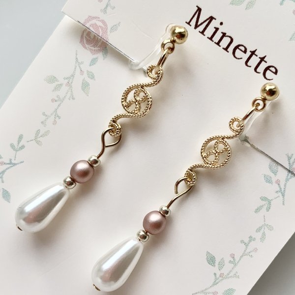 Minette☆ ノンホールピアス ( イヤリング )–PL011  ❤︎ ピアス 変更無料 ❤︎