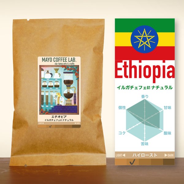 エチオピア イルガチェフェG1・ナチュラル《自家焙煎珈琲》
