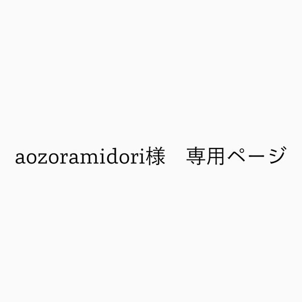 aozoramidori様　専用ページ