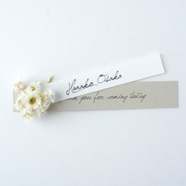 席札 “grege” name plate for wedding 5枚 グレージュ