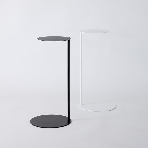 KUROSHIRO  ソファテーブル コの字 丸 黒 白 サイドテーブル